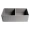 Alfi Brand Gray Matte Smooth Apron 33" x 18" Double Bowl Fireclay Farm Sink ABF3318D-GM - alternate 3